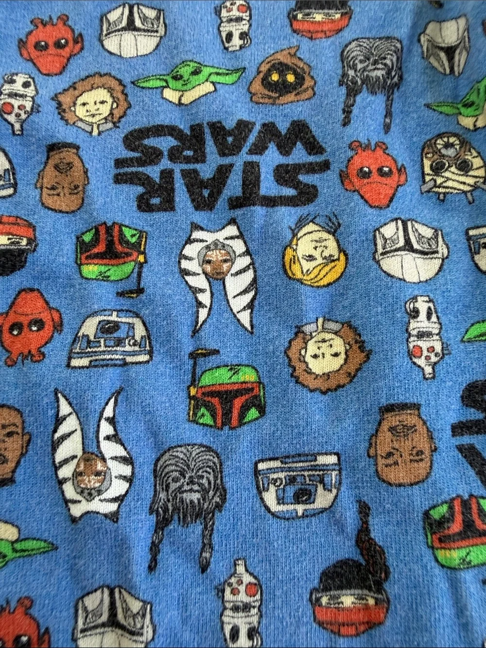 Hanna Andersson Blue Star Wars Kids Pajama Set with Character Icons